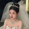 Nueva corona para la cabeza, tocado de novia, perla, sencilla, princesa, corona de cumpleaños, moda, elegante, foto, vestido de novia, accesorios