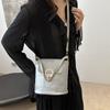 Bolsas para Mujer 2024 Nuevo Estilo Bolsos Personalizados Casual Simple Estilo Occidental Cierre Bolso de Hombro Puntadas Cuadriculadas Bolso Cruzado