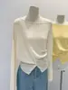 Suéter de punto con abertura en los hombros, estilo dulce, holgado e informal, para mujer, otoño 2024