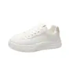 Super bonitas, ultraligeras, piel suave genuina, nueva moda de verano para mujer, versátiles, suela gruesa, que aumentan la altura, zapatillas casuales deportivas para skateboarding