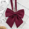 Corbata de lazo jk sin nudos raíz de pluma gigante estilo universitario femenino corbata estudiante uniforme académico foto de graduación flor de cuello uniforme escolar lazo