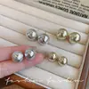 Pendientes de Perla con Textura Esférica Irregular Minimalista para Mujer, Pendientes Clásicos de Moda de Alta Gama para el Día a Día al por Mayor