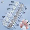 Decoraciones de perlas para arte de uñas en color blanco roto, perlas semiredondas de fondo plano, mini cuentas de acero, pedrería versátil para uñas, accesorios 3D para uñas postizas