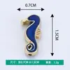 Accesorios Creativos para Joyería DIY Nuevo Caballo Marino Perforado de Dibujos Animados Esmalte Colgante de Pulsera Colgante Pequeño Encanto Venta al por Mayor