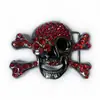 Hebilla de Cinturón Grande Aleación de Zinc Calavera Hebilla de Cinturón con Pedrería Hebilla de Cinturón para Pantalones Halloween Personalizada Hebilla de Cinturón de Tamaño Completo