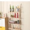 Estante de pared simple multicapa, estante de almacenamiento multiusos, estante de almacenamiento de muñecas de madera, estante para flores colgante de pared para balcón