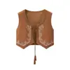 Comercio Exterior Transfronterizo Wholesale Ropa de Mujer Europea y Americana Verano Nueva Moda Retro Bohemio Chaleco con Bordado Pesado