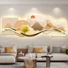 Pintura Decorativa de LED de Alto Padrão para Sala de Estar Nova Pintura Mural para Parede de Fundo de Sofá Pintura Iluminada com Senso Avançado Pintura de Pendurar para Quarto ao Lado da Cama