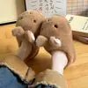 Nuevas Zapatillas de Algodón de Dibujos Animados Antideslizantes Resistentes al Desgaste Ropa de Casa Zapatillas de Algodón para Mujer Suela Engrosada Lindas Versátiles Al por Mayor para Hombre