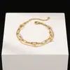 Pulseira Versátil Minimalista Europeia e Americana de Nicho Transfronteiriça, Corrente de Laço Dupla Camada, Joia Tendência Personalizada em Aço Inoxidável