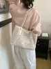 Bolsa Tote Vazada Tendência para Férias, Bolsa de Palha para Praia, Novo Estilo da Moda 2026, Bolsa de Ombro Única e Estilosa para Mãe e Filha