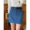 3ª Mañana Otoño Nuevo Falda Mini de Pana Retro Coreana de Cintura Alta para Mujeres Menudas ZY4391