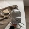Bolsa de Mão Pequena Estilo Chanel Texturizada da Moda Verão 2025 Acolchoada Corrente Mochila Diária