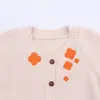 Nuevo Verano 2025 Transfronterizo Estilo Europeo y Americano Moda Femenina Casual Suelto Manga Larga Botonadura Sencilla Cuello Redondo Chaqueta Tejida