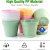 Vasos de Flores Mais Vendidos no E-commerce Transfronteiriço, Vasos de Jardinagem Internacionais com Furos de Drenagem e Suportes para Vasos, Disponíveis em Várias Cores