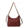 Bolso de Cadena Bordado Acolchado Estilo Tweed Bolso de Axila para Mujer 2025 Nuevo Otoño e Invierno Ropa de Trabajo Bolso Versátil de Hombro Cruzado