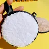 Almohadilla Limpiadora Facial de Algodón Puro de Alta Fibra con Patrón de Piña, Felpa, Removedor de Maquillaje Perezoso, Negro y Blanco