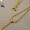 Cuerda colgante de jade simple tejida a mano con nudo Ping An, collar ajustable, cuerda fina llena de cera de abejas.