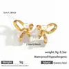 Brincos Myya de Aço Inoxidável com Trança de Pérolas Brincos Pequenos Fragrância Moda Brincos Banhados a Ouro 18K Vendas Quentes Transfronteiriças Europeias e Americanas