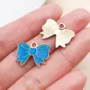 Azul Lago Laço Trevo de Quatro Folhas Coração Pingente Pulseira de Liga DIY Acessórios de Joias Venda Quente Transfronteiriça