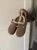 Versión de Piel de Vaca para Otoño e Invierno, Zapatos Birkenstock de Felpa que Aumentan la Altura 4cm, Zapatos Peludos, Zapatos Cálidos de Algodón, Zapatos de Nieve, Planos Versátiles