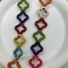 Turquesa oco flor de ameixa solta contas acessórios atacado DIY pulseira de contas jóias azul e branco turquesa semi-acabado acessórios