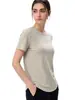 Camiseta de manga corta Lenzing Tencel, fresca y transpirable, de secado rápido, top deportivo de corte holgado, ropa deportiva para yoga, Pilates y fitness con sensación de hielo