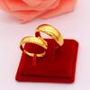 Anillo de pareja de oro vietnamita de larga duración que no se desvanece, joyería de cobre chapado en oro grueso, anillo abierto brillante de lluvia de meteoritos para hombres y mujeres