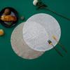 Tapete de mesa antiderrapante com isolamento térmico de orelha de trigo em PVC transfronteiriço, decoração de mesa europeia, design de flor criativa, tapete de mesa antiderrapante