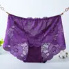 Bragas sexys de encaje calado para mujer, sin costuras, entrepierna de algodón puro, cómodas y transpirables, talla grande, para mujeres de talla grande