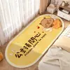 Alfombra de Piso de Gato de Dibujos Animados Linda, Manta de Sofá de Imitación Cachemira, Esterilla Refrigerante para Pies, Alfombra Larga para Mesita de Noche de Dormitorio, Esterilla para Ventana Abuhardillada de Balcón