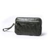 AliExpress nuevo bolso de mano con cremallera de cuero curtido vegetal monedero de piel de vaca tarjetero de gran capacidad bolsa de almacenamiento de cuero llavero