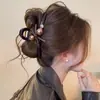 Presilha de garra de osso de dragão estilo coreano retrô, presilha de cabelo de alta qualidade para cabelos grossos, presilha de cabelo de laço feminina requintada, grampo de cabelo coreano para mulheres