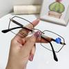 Gafas de presbicia sin marco, metálicas, sensibles al color, para hombres, de alta definición, antiluz azul, antifatiga, informales, para negocios, de mediana edad y ancianos, de alta calidad.