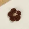 Flores pequenas de fio tricotadas à mão flores tricotadas fofas acessórios acessórios de cabelo DIY broches sapatos meias roupas acessórios decorativos