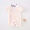 Mameluco de bebé Clase A Algodón Puro Gasa Verano Manga Corta Verano Delgado Fresco para Bebé Traje de Gateo