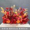 Boda Nueva Boda Auditorio Flecha Maceta Arte Floral Simulación Flor Colgante Camino de Flores Esquina de Flores Rojo Grande Utilería China