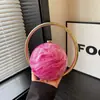 Bolsa Esférica para Mujer, Bolso de Mano de Nicho de Alta Gama con Patrón de Mármol, Bolso de Mano Versátil para Banquetes, Bolso de Noche Acrílico