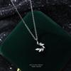 Collar Minimalista de Espiga de Trigo de Plata Pura S999 para Mujer, Único y Elegante, Cadena Versátil de Plata para Clavícula Incrustada con Circonitas de Lujo Ligero
