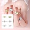 Joias de Nail Art Transfronteiriças Anel Planeta Saturno Globo Brilhante Metal Unhas Usáveis Joias de Unha Acessórios de Nail Art Atacado