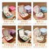 Caja de joyería portátil directa de fábrica con espejo, caja de joyería de lujo de alta gama, caja de almacenamiento de pulsera de cristal, collar, pendientes al por mayor