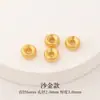 Pulsera de Cuentas Rueda Chapada en Oro de 18K Accesorios de Cuentas Separadoras 4/5/6 mm Agujero Grande Cuentas Sueltas Pulsera DIY Cuentas de Posicionamiento