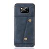 Capa para celular Xiaomi X3 10x 5g com dois botões, capa de couro para celular empresarial, capa protetora à prova de quedas com cartão 10T PRO