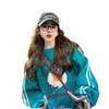 Sudadera Divertida de Manga Larga Estilo Coreano con Graffiti para Mujer Primavera y Otoño Popular Deportiva Americana Reductora de Edad Holgada Cubre-Grasa Superior Moderna