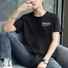 Fabricante Directo Camiseta de Manga Corta de Seda de Hielo para Hombre Tendencia Versátil Verano Nuevo Estilo 2025 Casual Media Manga