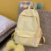 Nova Mochila Escolar para Meninas, Estilo Ins, Grande Capacidade, Estudante do Ensino Médio, Mochila Casual para Viagem, Color Blocking Doce, Estilo Doce, Mochila de Costas Duplas
