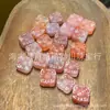 Ágata Fonte de Sal Padrão Flor Vermelha Peça de Escultura do Sul Vermelho Acessórios DIY Fábrica de Joias Pulseira Pingente Pulseira