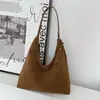 Bolsa de Ombro Grande Capacidade Outono e Inverno Nova Estilo Coreano Feminina Simples Bolsa de Axila Bolsa de Mão Casual Bolsa Tote Fashion
