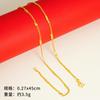 Collar de Oro Arena Vietnamita para Mujer Verano Colgante Duradero Cadena Clavícula Latón de Alta Gama Joyería Artificial Genuino