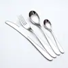 Juego de Cubiertos de Acero Inoxidable Grado Alimenticio 304 del Fabricante, Cuchillo para Bistec Occidental de Gama Alta de Nicho, Juego de Cubiertos de Tenedor y Cuchara para Uso Doméstico
